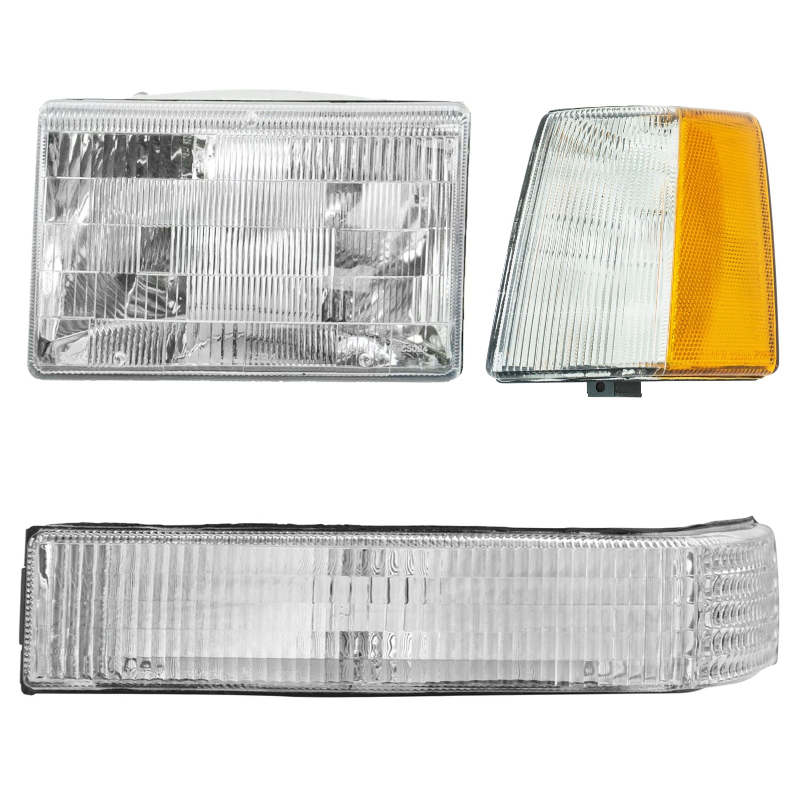 Headlights & Parking Corner Lights Driver Side Left LH for 93-96 Grand Cherokee