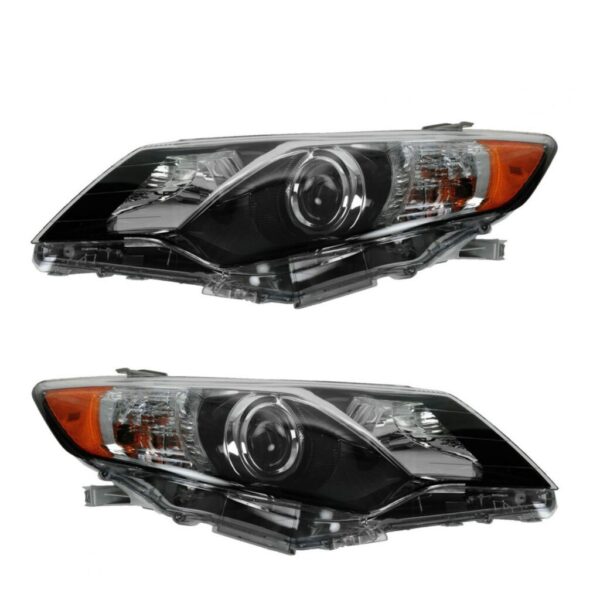 Headlight Headlamp Pair Set of 2 Left & Right LH RH for 12-13 Toyota Camry SE