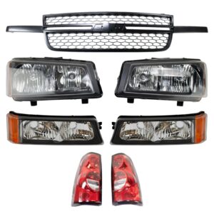 Grille Headlights Tail Lights Parking Lights Fits 03-07 Avalanche Silverado
