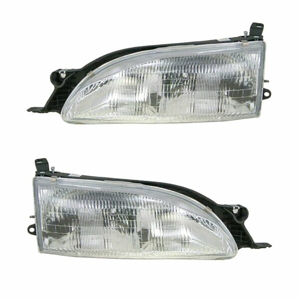 Headlights Headlamps Left & Right Pair Set for 95-96 Toyota Camry