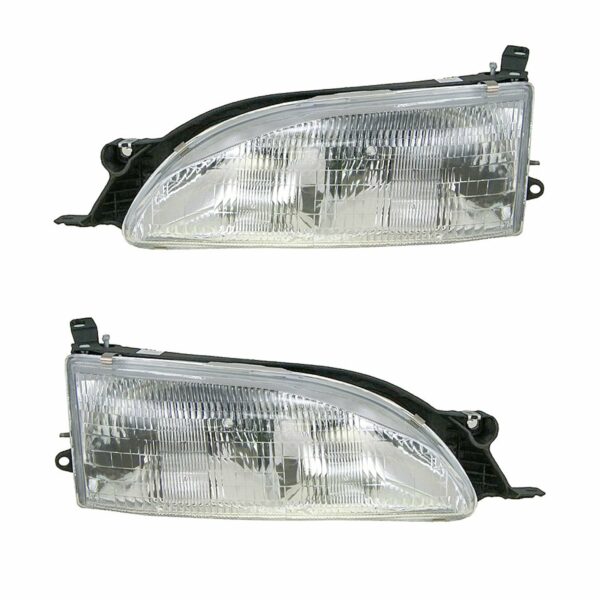 Headlights Headlamps Left & Right Pair Set for 95-96 Toyota Camry