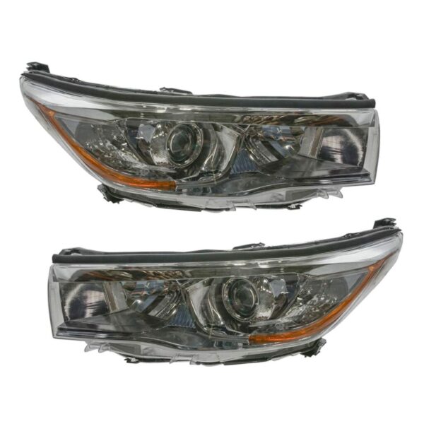 Halogen Headlight Lamp LH & RH Kit Pair Set for Toyota Highlander Truck SUV
