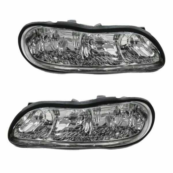 Headlights Headlamps Left & Right Pair Set for Chevy Malibu Olds Cutlass