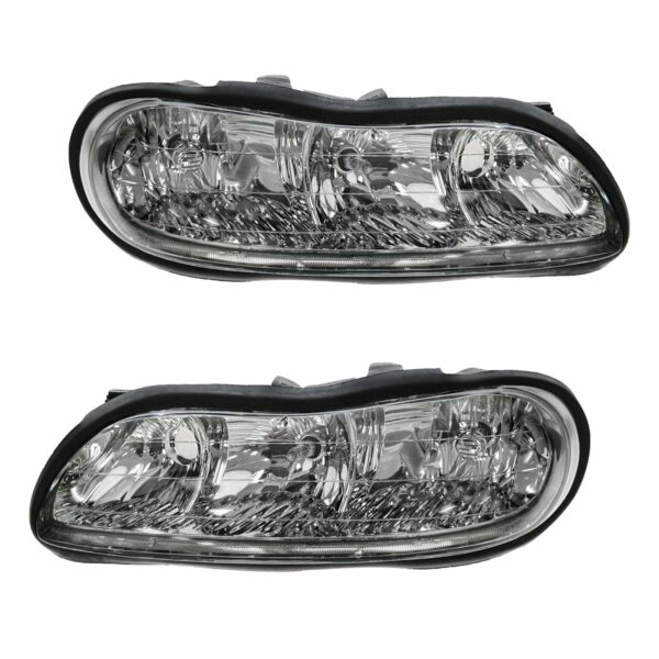 Headlights Headlamps Left & Right Pair Set for Chevy Malibu Olds Cutlass