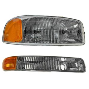Headlight Lamp & Parking Light Passenger Side RH Kit Pair for GMC Pickup Truck