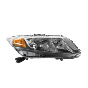 Headlight Headlamp Halogen RH Right Passenger for 13 Honda Civic 4 Door Sedan