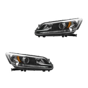 Headlight Headlamp Halogen Left Right PAIR for 13 Honda Accord 4 door sedan