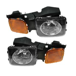 Headlights Headlamps Left & Right Pair Set for 06-10 Hummer H3 H3T