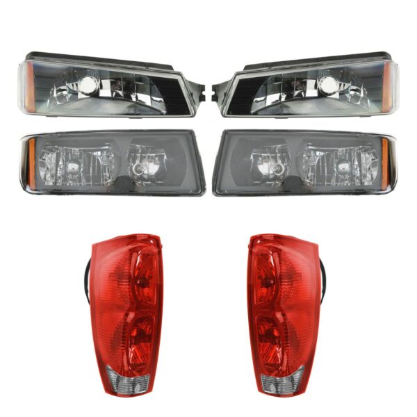 Headlight Tail Light Parking Lamp Front Rear Kit for 02-06 Chevy Avalanche New