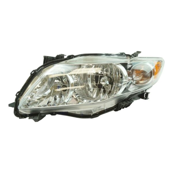 Headlight Headlamp w/ Chrome Housing Bezel Left Driver Side for 09-10 Corolla
