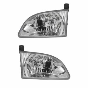 Headlights Headlamps Pair Set Left LH & Right RH for 01-03 Toyota Sienna