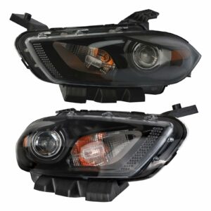Headlight Headlamp Light Lamp Halogen Driver Passenger PAIR for Dodge Dart
