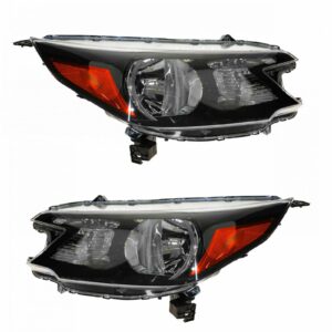 Headlight Headlamp Left LH & Right RH Pair Set for 12-13 Honda CR-V
