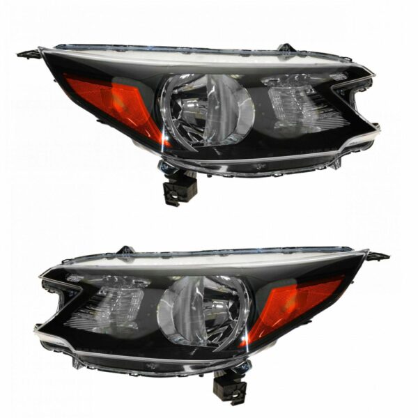Headlight Headlamp Left LH & Right RH Pair Set for 12-13 Honda CR-V