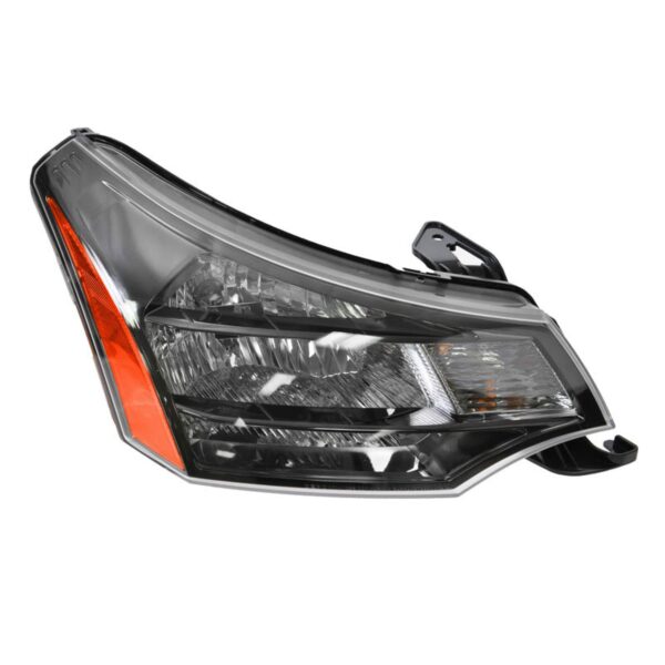 Headlight Headlamp Passenger Side Right RH for 09-11 Focus w/ Black Chrome Trim