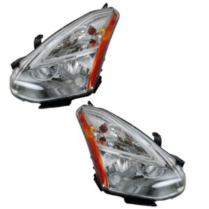 Halogen Headlamp Headlight Left & Right Pair Set of 2 for 11-12 Nissan Rogue