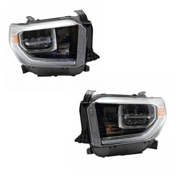 Headlight Lamp Assembly LH RH Kit Pair Set of 2 for Toyota Tundra New