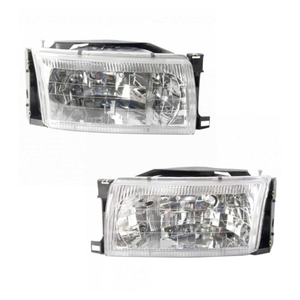 Front Headlights Headlamps Lights Lamps Pair Set For 96-98 Quest Villager