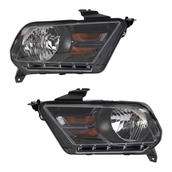 Headlight Set Compatible with 2010-2014 Ford Mustang