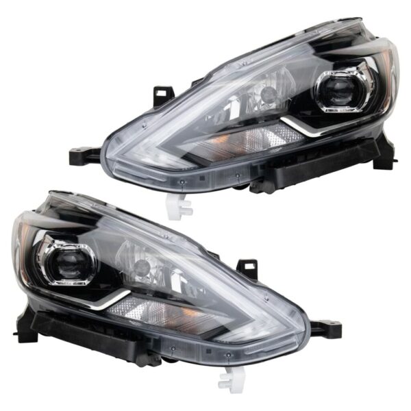 Headlight Set Compatible with 2018-2019 Nissan Sentra