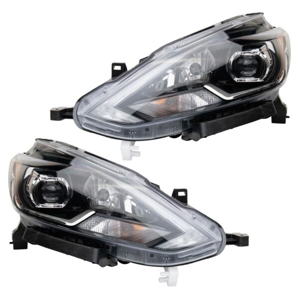 Headlight Set Compatible with 2018-2019 Nissan Sentra