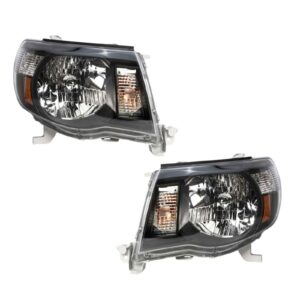 Performance Headlight Set Black for 05-11 Tacoma Pickup Truck