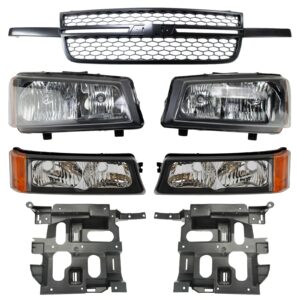 Grille Headlights Parking Lights Bracket For 03-07 Chevy Avalanche Silverado