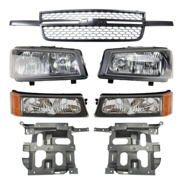 Grille Headlights Parking Lights Bracket For 03-07 Chevrolet Avalanche Silverado