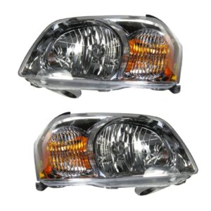 Headlights Headlamps Left & Right Pair Set for 05-06 Mazda Tribute