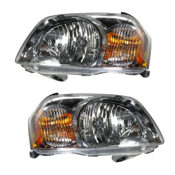Headlights Headlamps Left & Right Pair Set for 05-06 Mazda Tribute