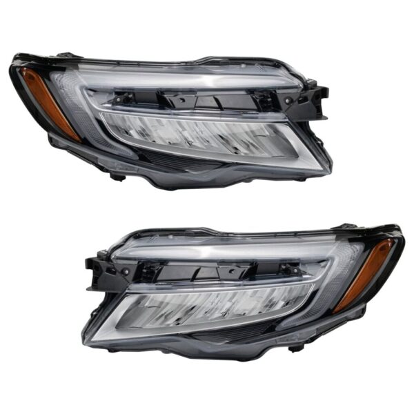 2pc LED Headlight Assembly Kit Driver & Passengers Side for Honda Pilot