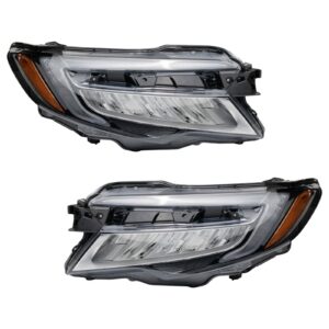 2pc LED Headlight Assembly Kit Driver & Passengers Side for Honda Pilot