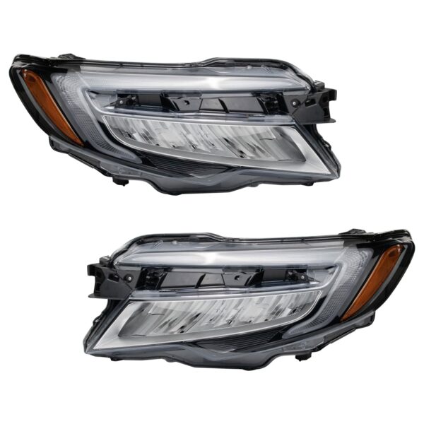 2pc LED Headlight Assembly Kit Driver & Passengers Side for Honda Pilot