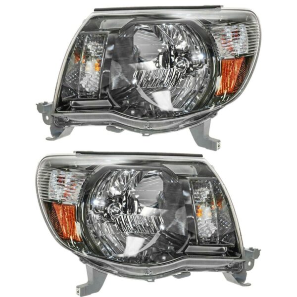 Headlights Headlamps Left & Right Pair Set for 05-11 Tacoma Sport Pickup Truck