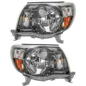 Headlights Headlamps Left & Right Pair Set for 05-11 Tacoma Sport Pickup Truck