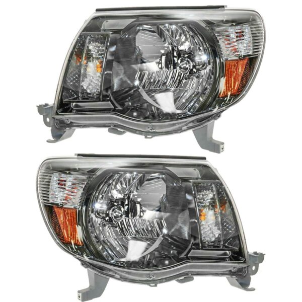 Headlights Headlamps Left & Right Pair Set for 05-11 Tacoma Sport Pickup Truck
