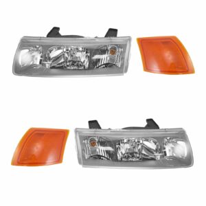 Head Light Lamp Corner Turn Signal Driver Passenger Set for 02-04 Saturn Vue