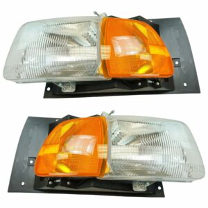 Headlight Lamp w/ Parking Light Assembly Pair Sides Compatible with Sterling Truck
