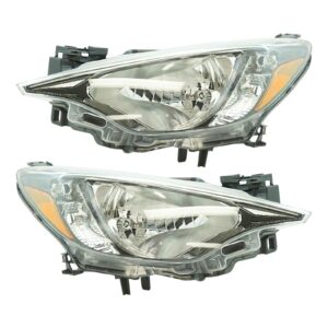 Halogen Headlight Headlamp LH RH Kit Pair Set of 2 for 16 Scion iA