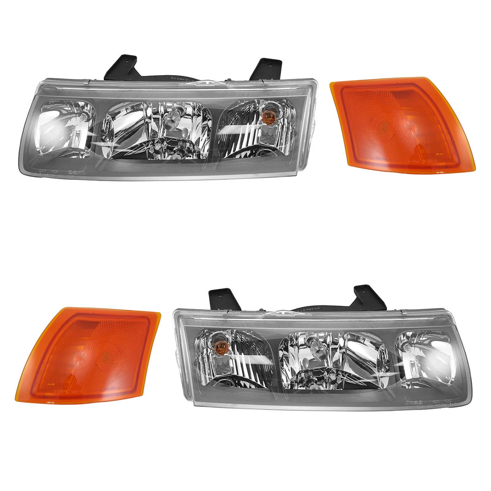 Head Light Lamp Corner Turn Signal Driver Passenger Set for 02-04 Saturn Vue