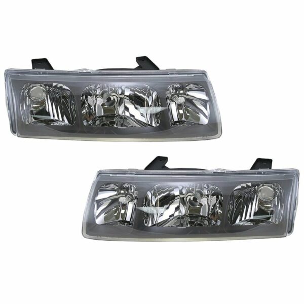 Headlights Headlamps Left & Right Pair Set for 02-04 Saturn Vue