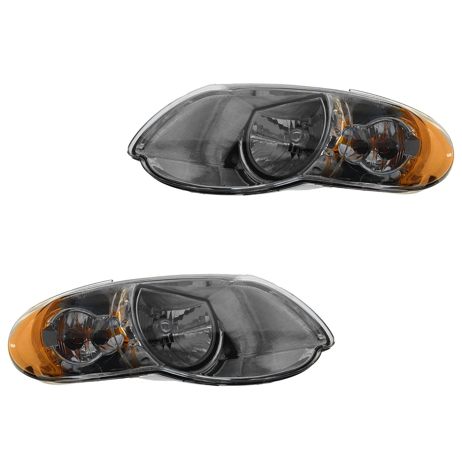 Headlights Headlamps Left & Right Pair Set for 05-07 Chrysler Town & Country