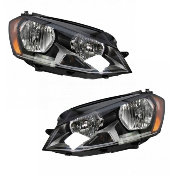 Headlight Set Compatible with 2015-2019 Volkswagen e-Golf 2015 Golf GTI