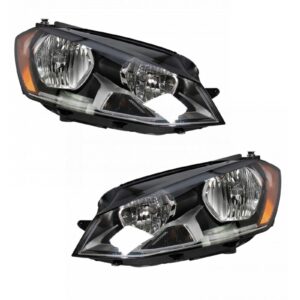 Headlight Set Compatible with 2015-2019 Volkswagen e-Golf 2015 Golf GTI