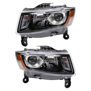 Headlight Set Fits 2014-2016 Jeep Grand Cherokee