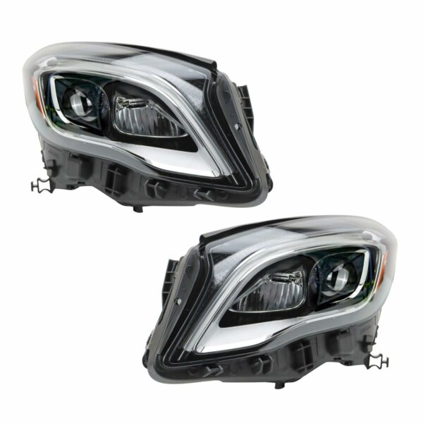 Headlight Set Compatible with 2015-2020 Mercedes-Benz GLA250 2015-2019 GLA45 AMG
