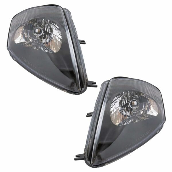 Headlights Headlamps Left & Right Pair Set for 00-02 Mitsubishi Eclipse