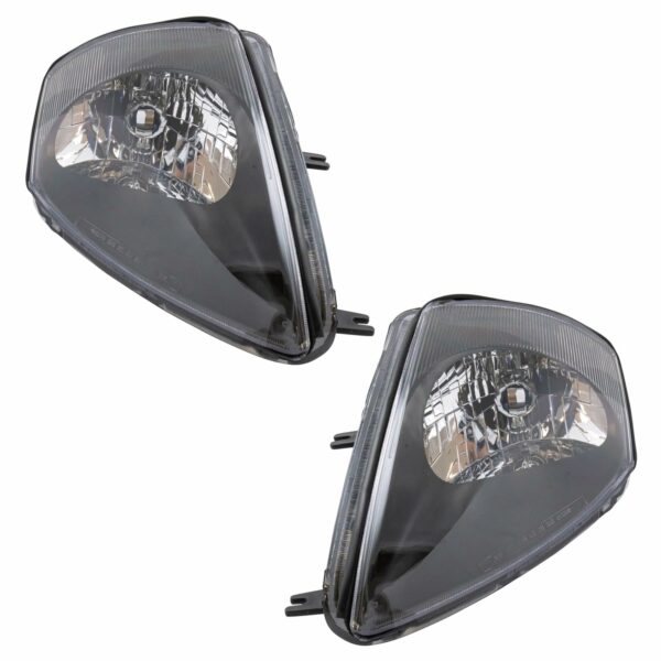 Headlights Headlamps Left & Right Pair Set for 00-02 Mitsubishi Eclipse