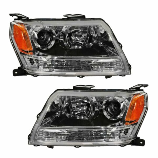 Headlights Headlamps Left & Right Pair Set for 06-08 Suzuki Grand Vitara