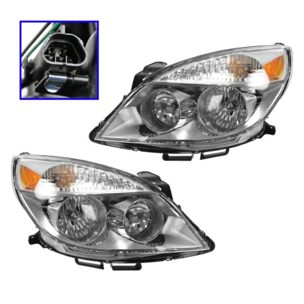 Headlight Headlamp Left & Right Pair Set of 2 Kit for 07-09 Aura